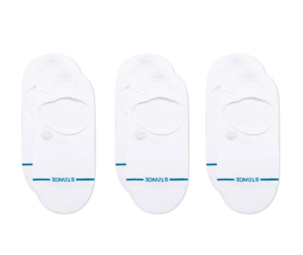STANCE Men's Large 9-12 Icon No Show Socks 3-Pack White Seamless Toe NWT
